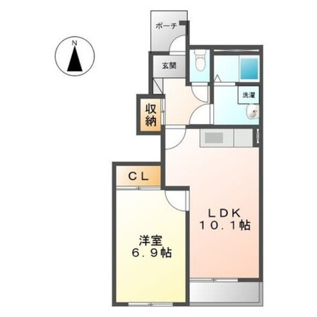 西牟田駅 徒歩67分 1階の物件間取画像